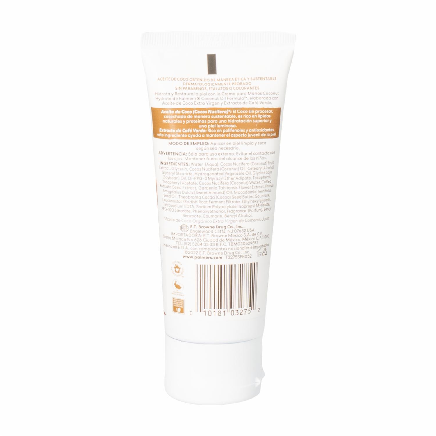 Crema Para Manos Hidratante Con Aceite De Coco Y Con Vitamina E PALMER ...