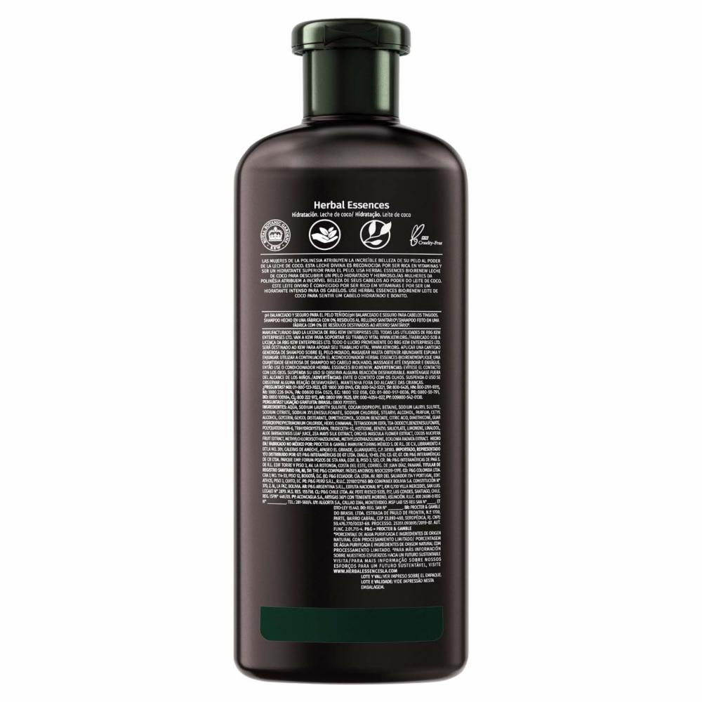 Shampoo Biorenew Leche De Coco HERBAL ESSENCES 400 Ml - Imagen 2