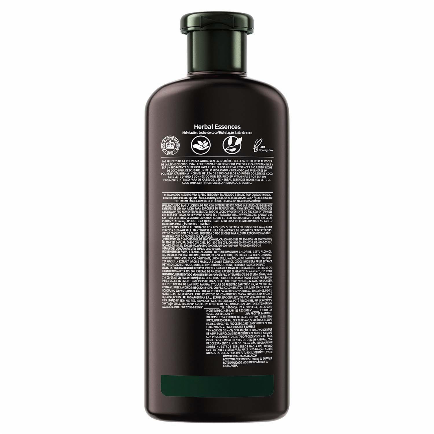 Acondicionador Biorenew Leche De Coco HERBAL ESSENCES 400 Ml - Imagen 2