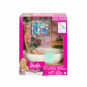 Set De Muñeca Barbie Baño De Burbujas MATTEL Incluye Accesorios