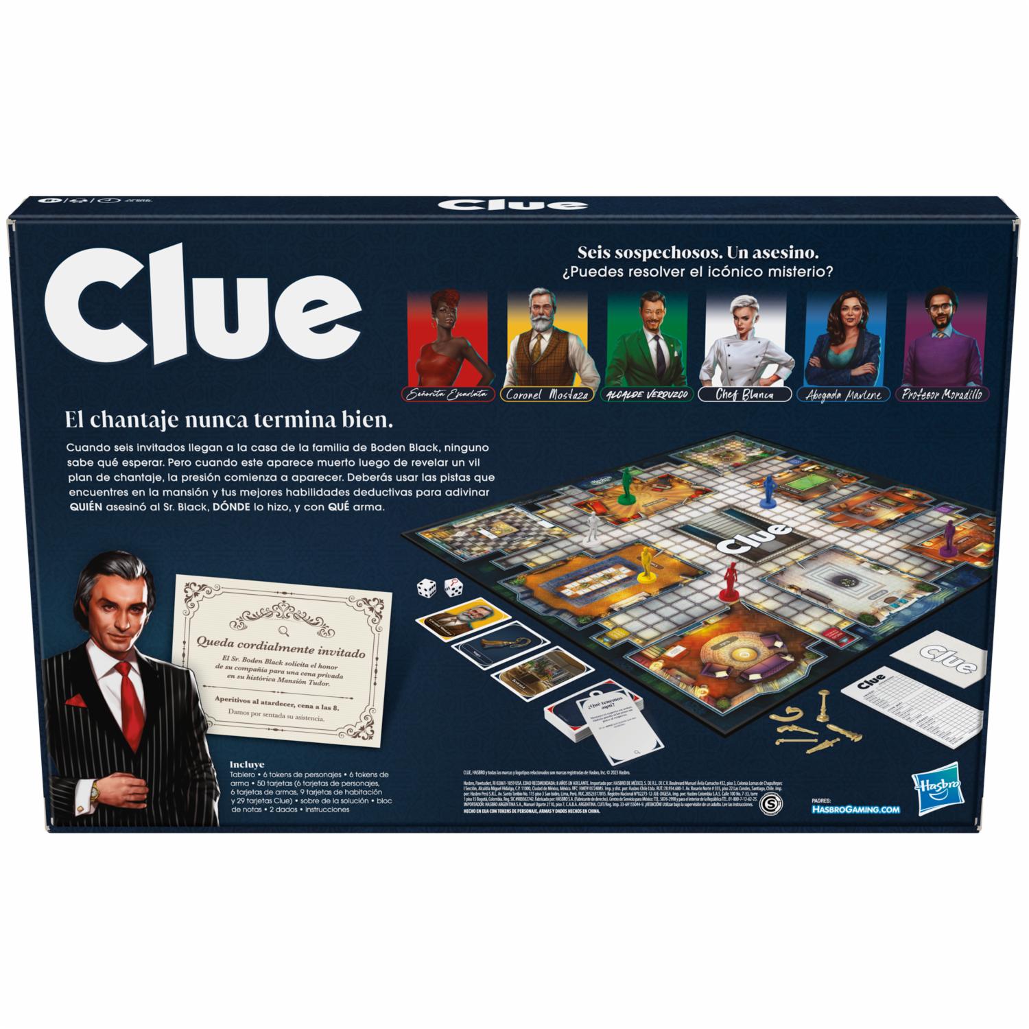 Juego De Mesa Clue HASBRO 2 – 6 Jugadores