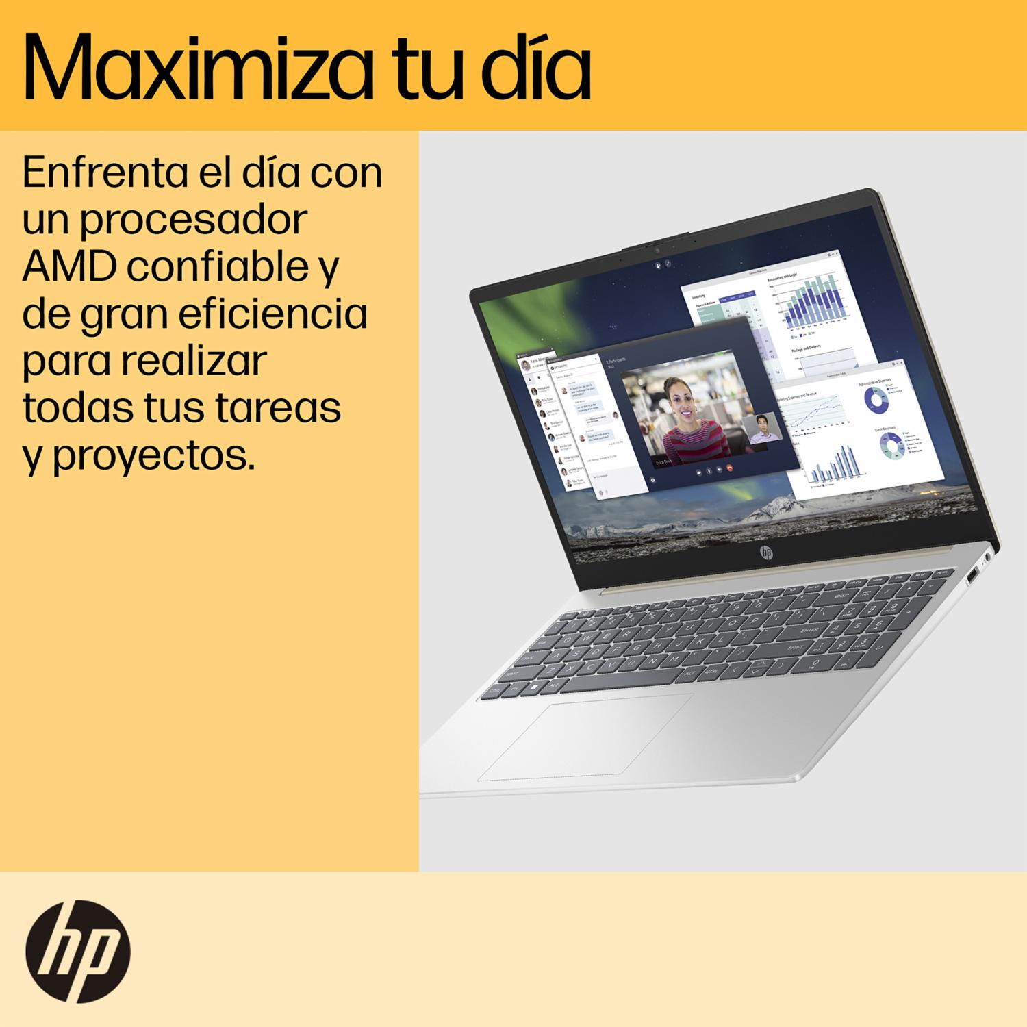 Notebook Modelo 15-FC0015LA AMD Ryzen 7 8GB RAM HP 15.6″ HD