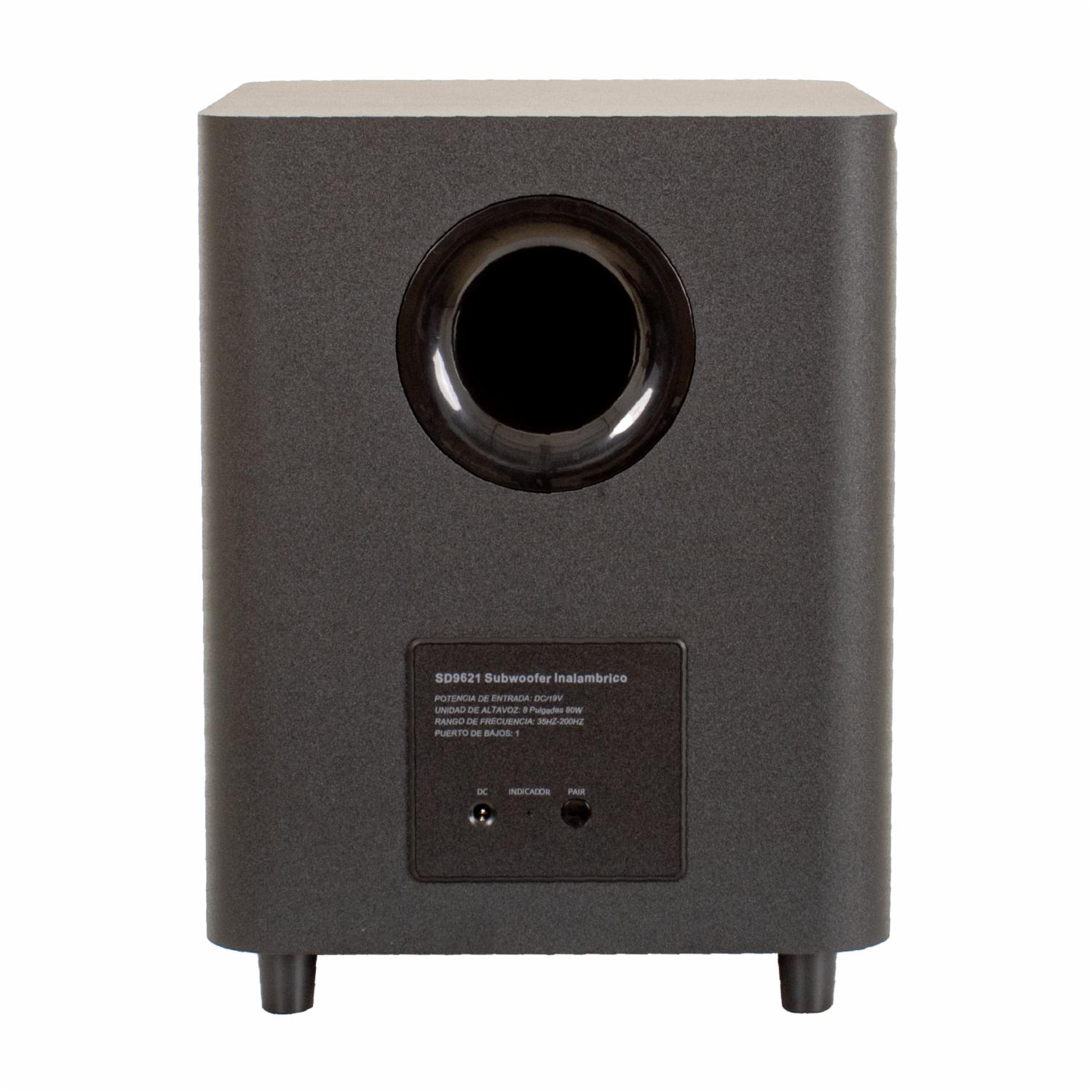 Barra De Sonido SD9621 + Subwoofer Negro HD AUDIO Inalámbrica - Imagen 6