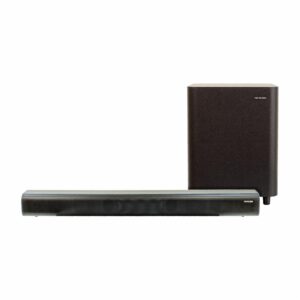 Barra De Sonido Para TV 2.1 Wireless + Subwoofer 220W HD AUDIO 33.8"