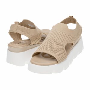 Sandalia Suela Alta Beige TF ESTUDIO