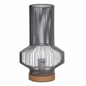 Lampara De Mesa Diseño De Alambre Negro FREE HOME Unidad