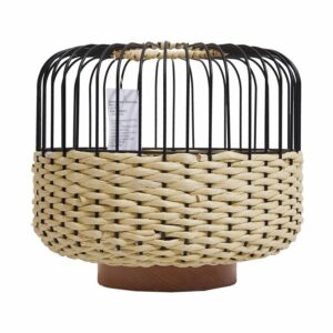 Lampara De Mesa Diseño Alambre Y Mimbre FREE HOME Unidad