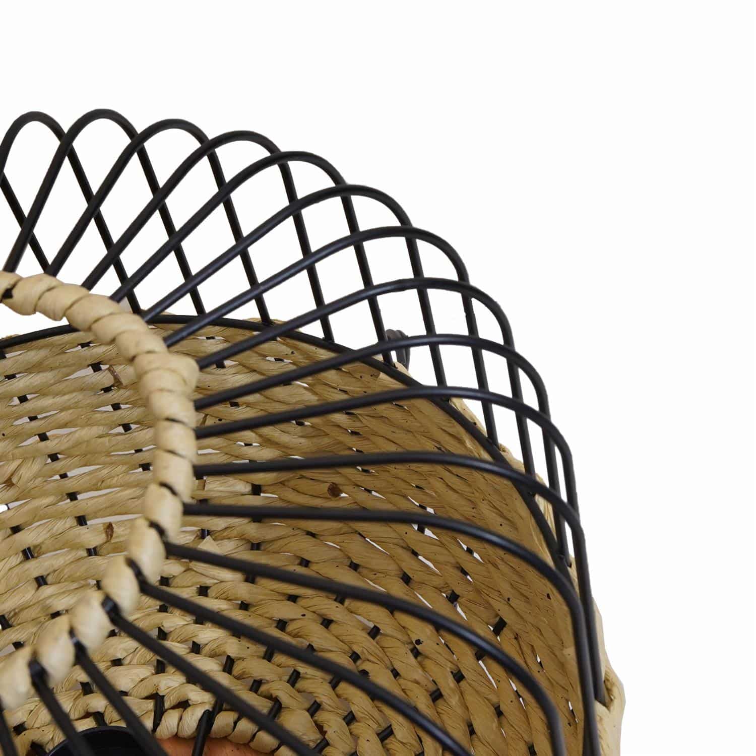 Lampara De Mesa Diseño Alambre Y Mimbre FREE HOME Unidad - Imagen 2