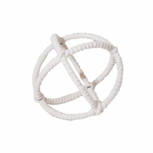 Esfera Decorativa Cubierta De Soga Color Beige FREE HOME Pequeña