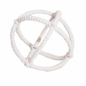 Esfera Decorativa Cubierta De Soga Color Beige FREE HOME Mediana