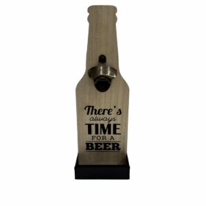 Colgante Con Destapador De Botellas Leyenda THERE'S ALWAYS TIME FOR BEER FREE HOME Unidad