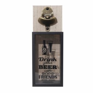 Colgante Con Destapador De Botellas Com Leyenda DRINK GOOD BEER WITH GOOD FRIENDS FREE HOME Unidad