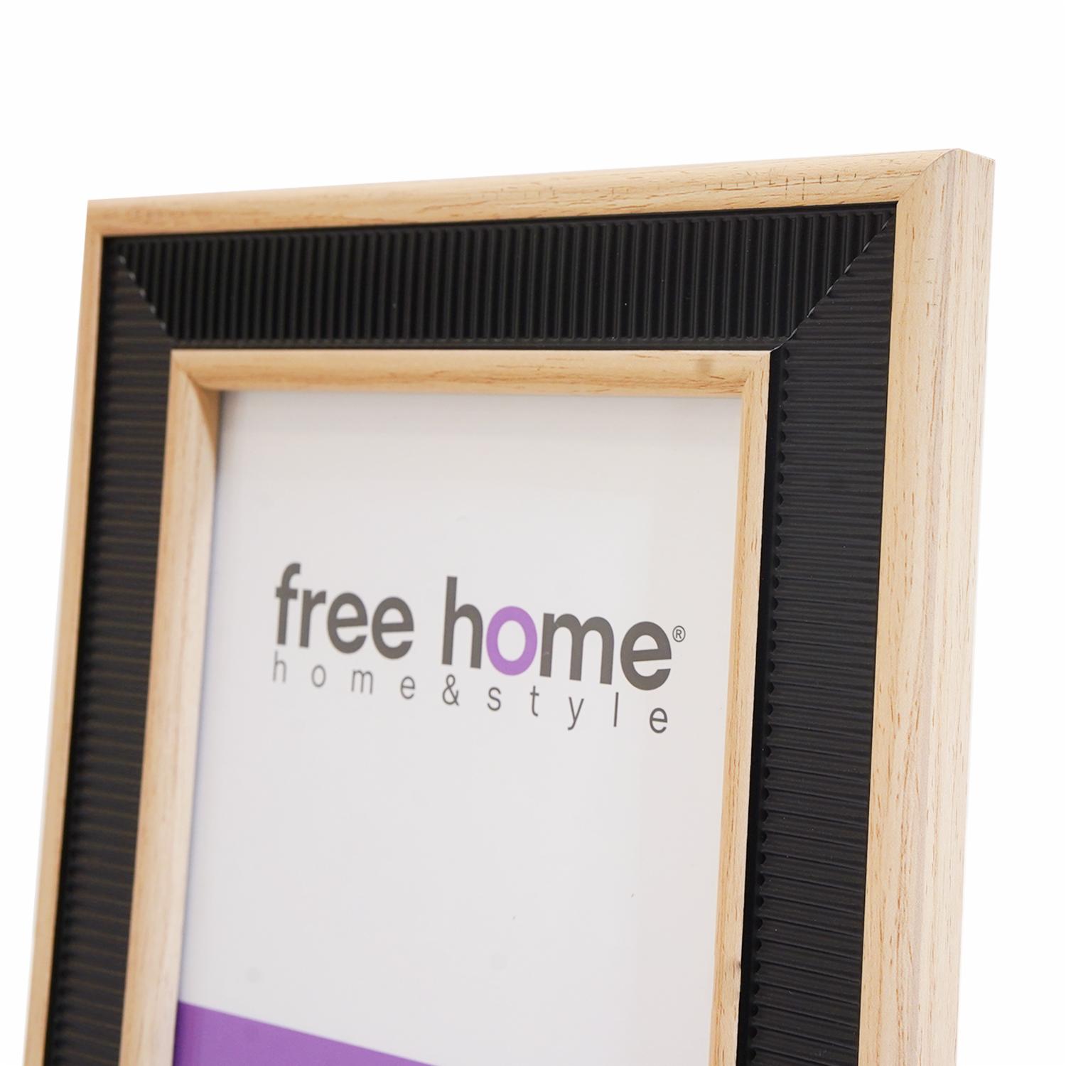 Porta Retrato Negro Natural FREE HOME 10X15 Cm