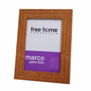 Porta Retrato Diseño Hojas Madera FREE HOME 10X15 Cm