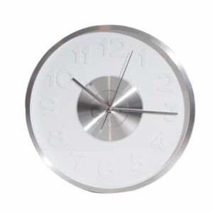 Reloj De Pared En Aluminio Color Silver FUZHOU EAGLE 30X4.3 Cm
