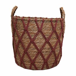 Cesto De Mimbre Con Cordones Naranjas FREE HOME Unidad