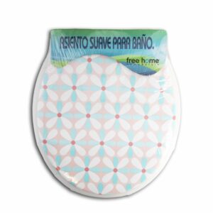 Asiento De Inodoro Flores Azul Con Rosa FREE HOME Unidad