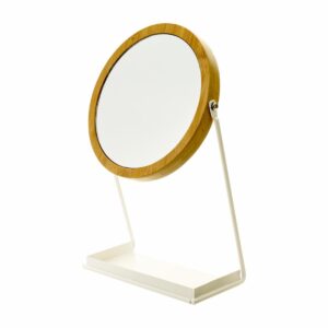 Espejo Con Bandeja Bamboo FREE HOME Blanco