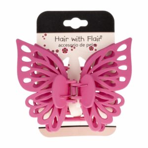 Clip De Cabello De Mariposa Rosada HAIR WITH FLAIR Unidad