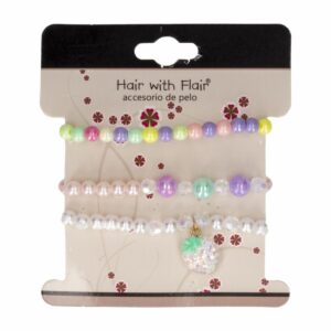 Pulseras De Niñas De Perlitas HAIR WITH FLAIR X3 Uds