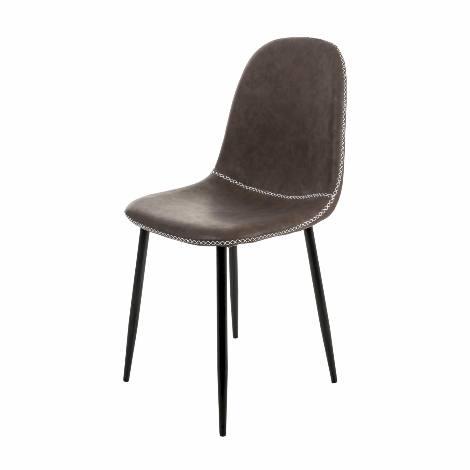 Silla De Comedor Patas De Metal HY Textil Y Metal