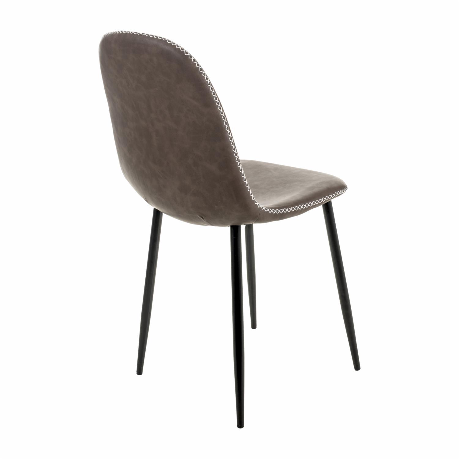 Silla De Comedor Patas De Metal HY Textil Y Metal