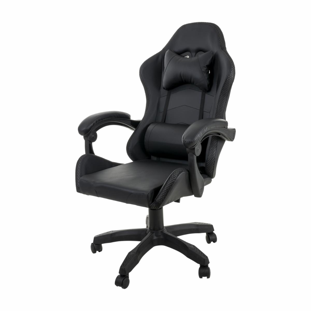 Silla Gamer Con Luz Azul Led Negro HY Luz Led Azul