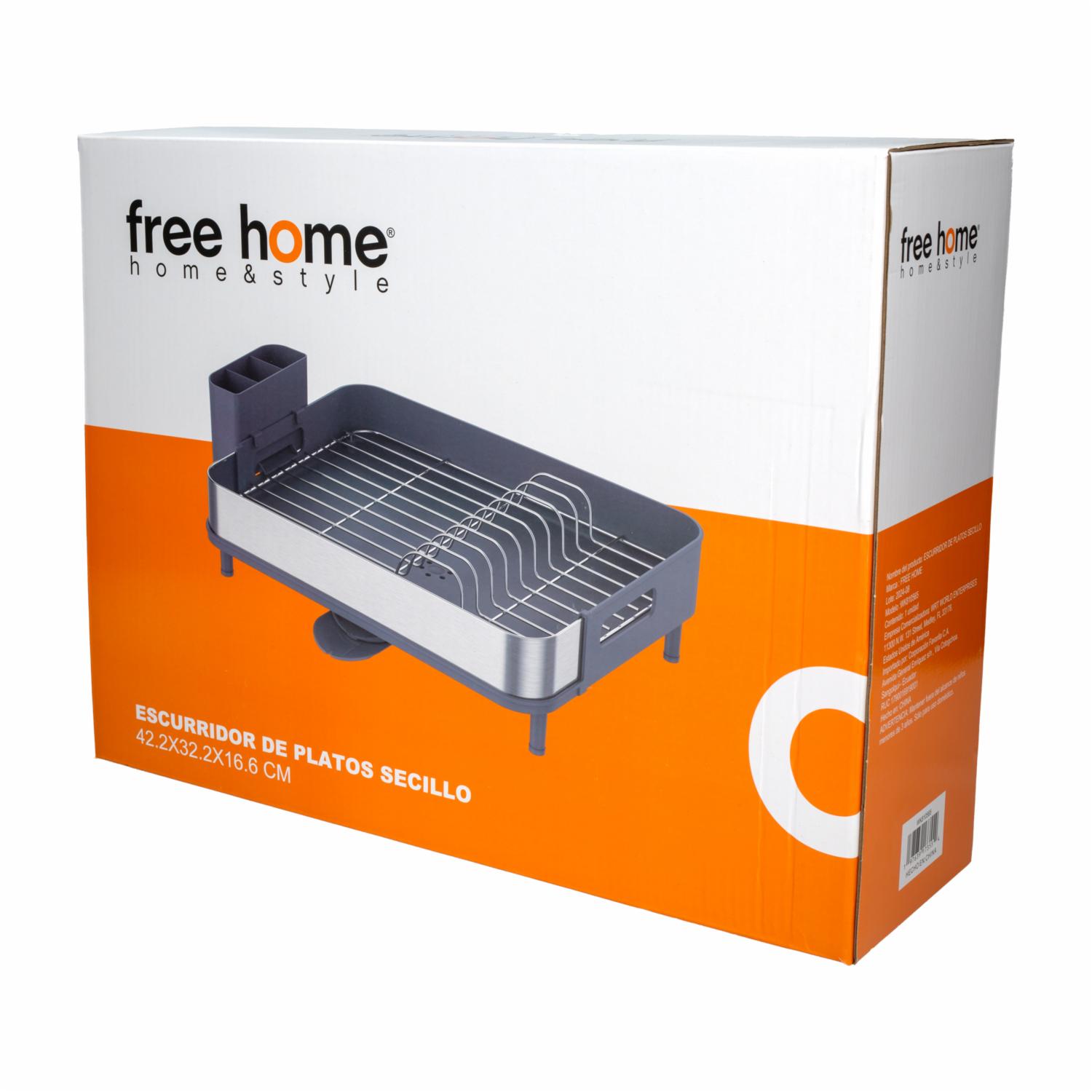 Escurridor De Platos Sencillo Premium FREE HOME 48.5X32.2X16.8 CM
