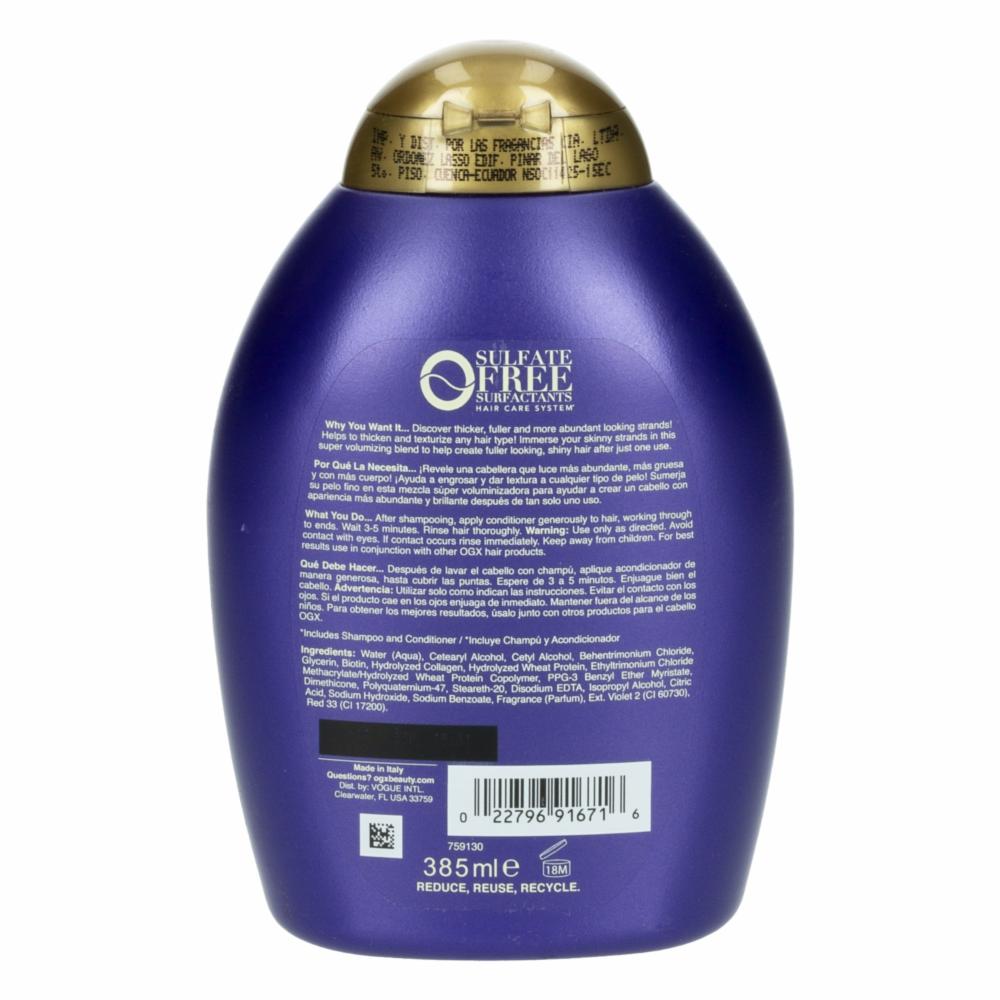 Acondicionador De Biotina & Colágeno OGX 385 Ml - Imagen 2