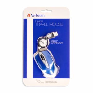 Mouse Óptico Conector USB-C Ideal Para Viajes VERBATIM Con Cable