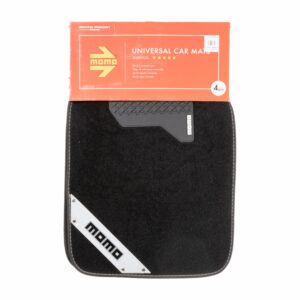 Moqueta De Auto Universal MOMO Negra Blanco