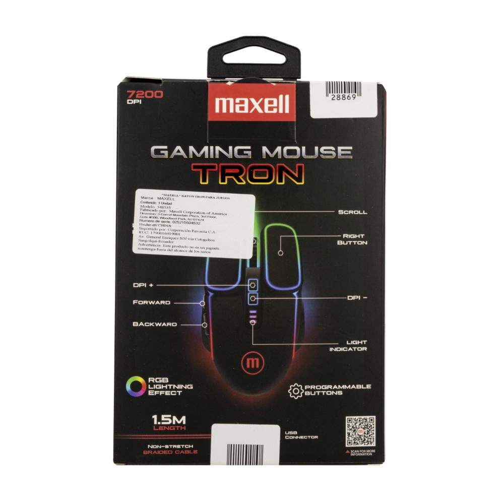 Mouse Gaming Tron MAXELL Con Cable - Imagen 4