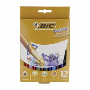 Lápices De Colores Evolution Triangular Gigante BIC 1x 12 Uds