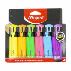 Resaltadores Fluo Colores Sorti MAPED X 6 Uds