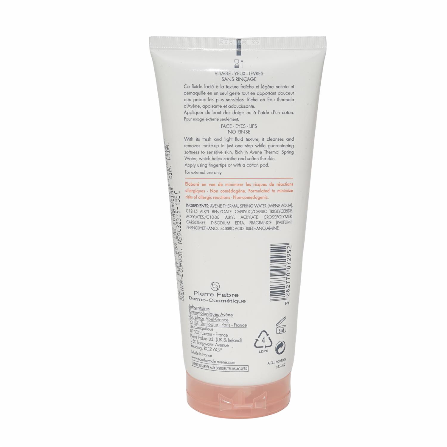 Desmaquillante Fluido 3 En 1 AVÈNE 200 Ml