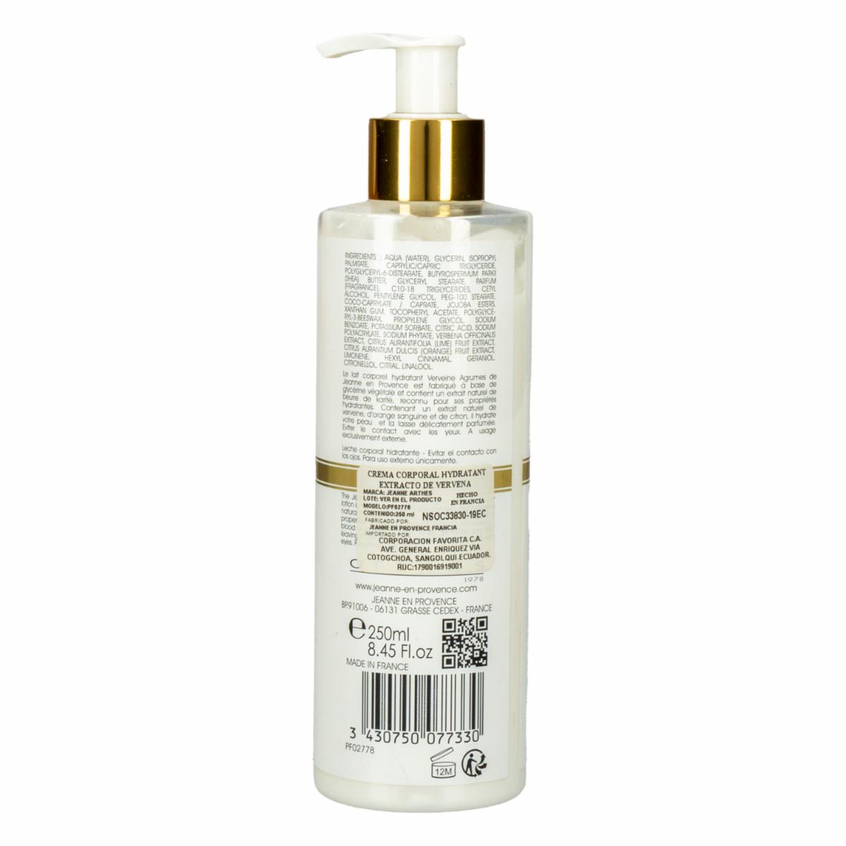 Loción Corporal En Provence Ver Veine Agrumes Corporal JEANNE EN PROVENCE 250 Ml
