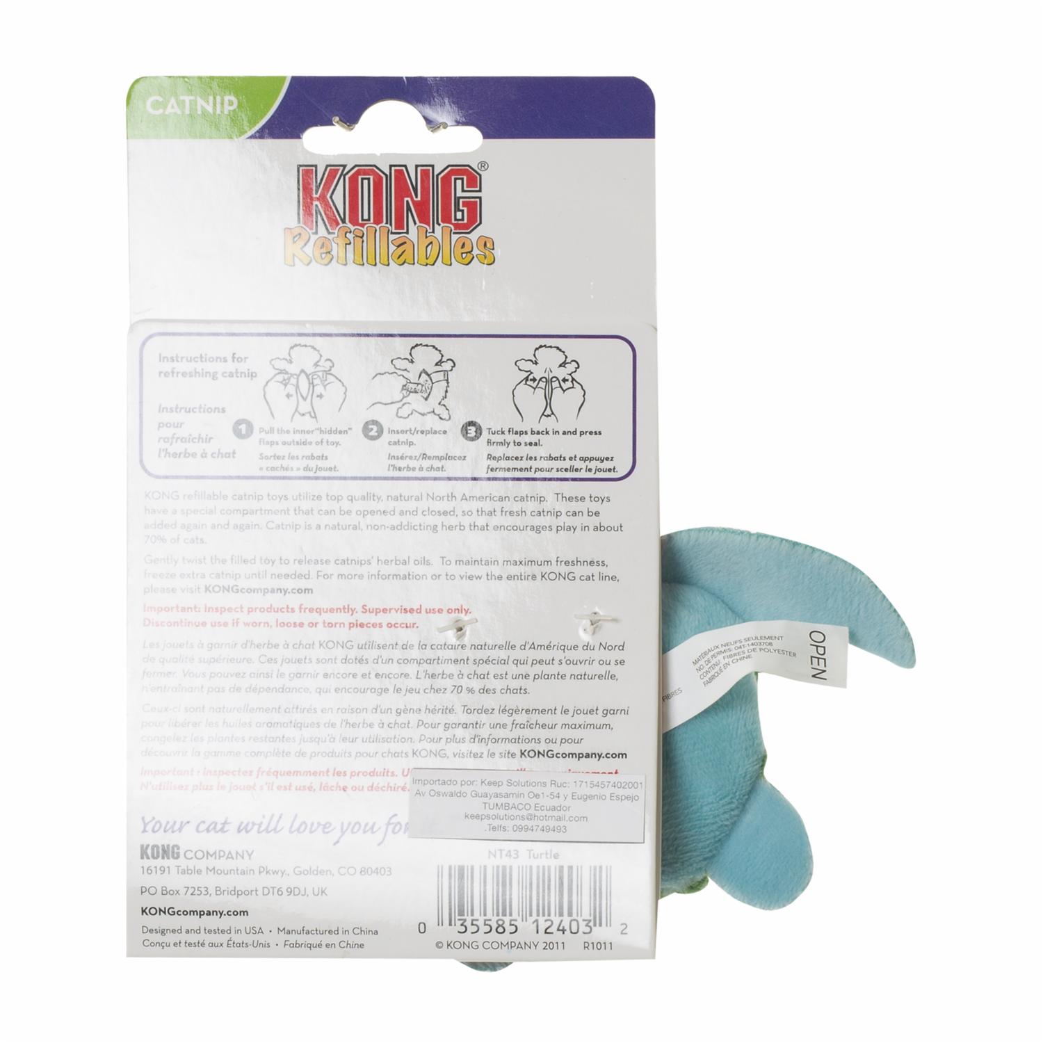 Tortuga Rellenable Para Gato KONG Mediana