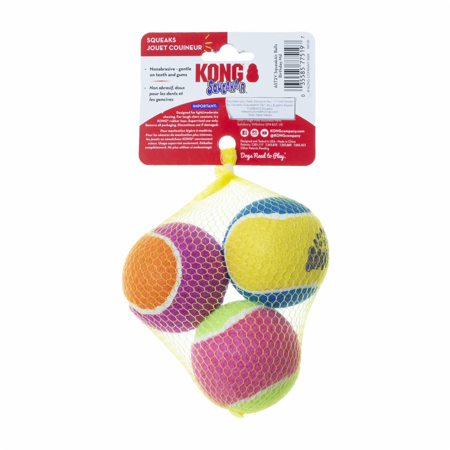 Pelota Tipo Tenis Cumpleanos X 3 Uds KONG Grande