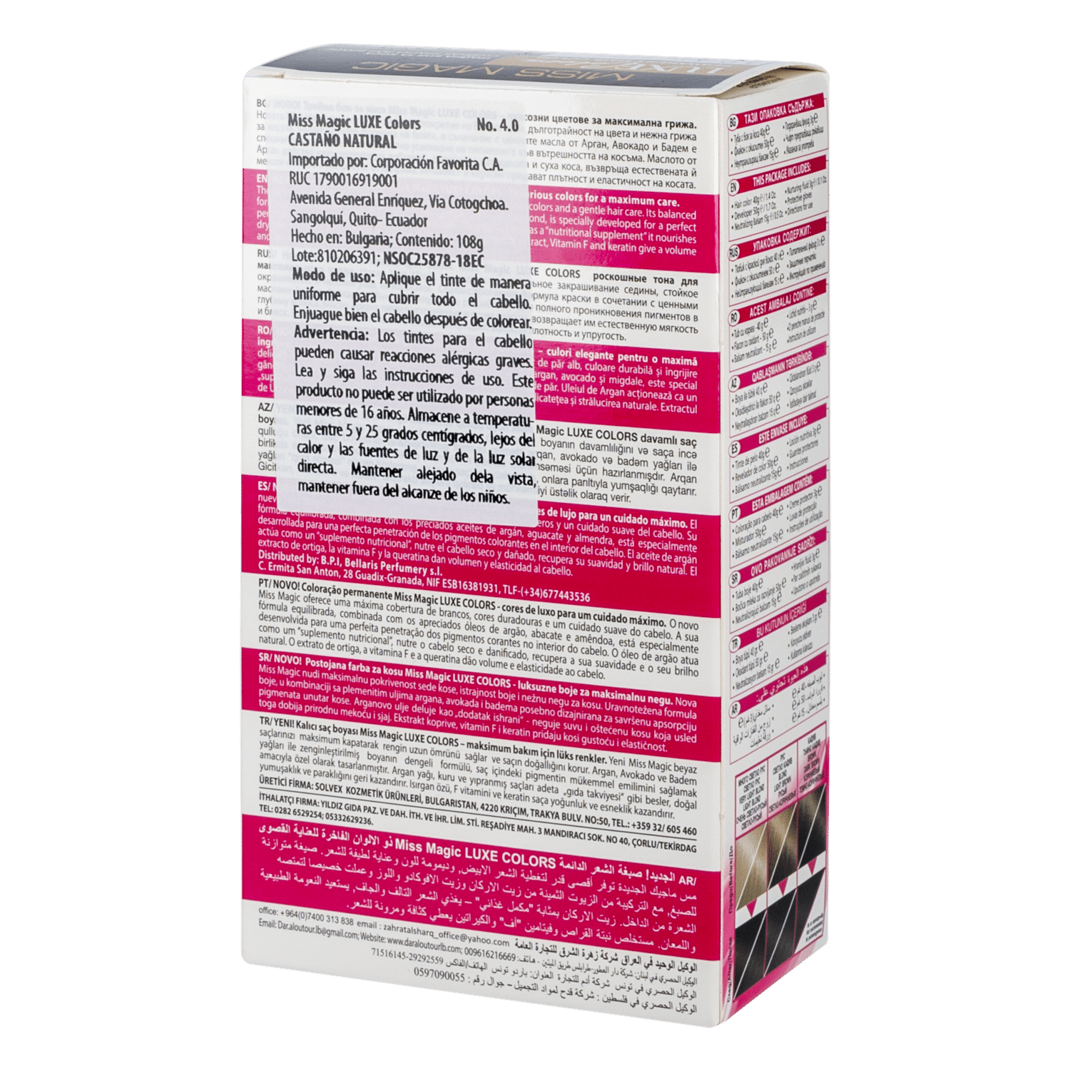 Tinte De Cabello MISS MAGIC Color Café Natural 4 - Imagen 3