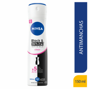 Desodorante En Spray Para Dama Invisible Black & White Clear NIVEA 150 Ml