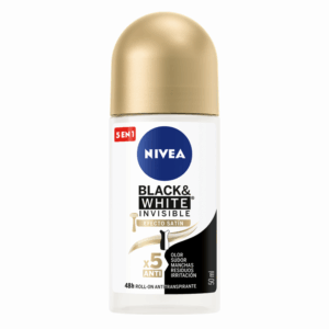 Desodorante En Roll-on Invisible Black & White Efecto Satín NIVEA 50 Ml