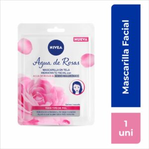 Mascarilla Facial Hidratante Con Agua De Rosas Y Ácido Hialurónico NIVEA Unidad