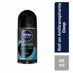 Desodorante En Roll-on Para Caballero Deep Amazonía Black Carbón NIVEA MEN 50 Ml