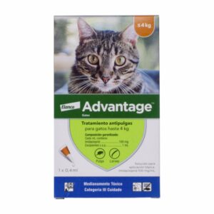 Antiparasitario Externo En Pipeta Para Gatos De Hasta 4KG ADVANTAGE 0,4 Ml