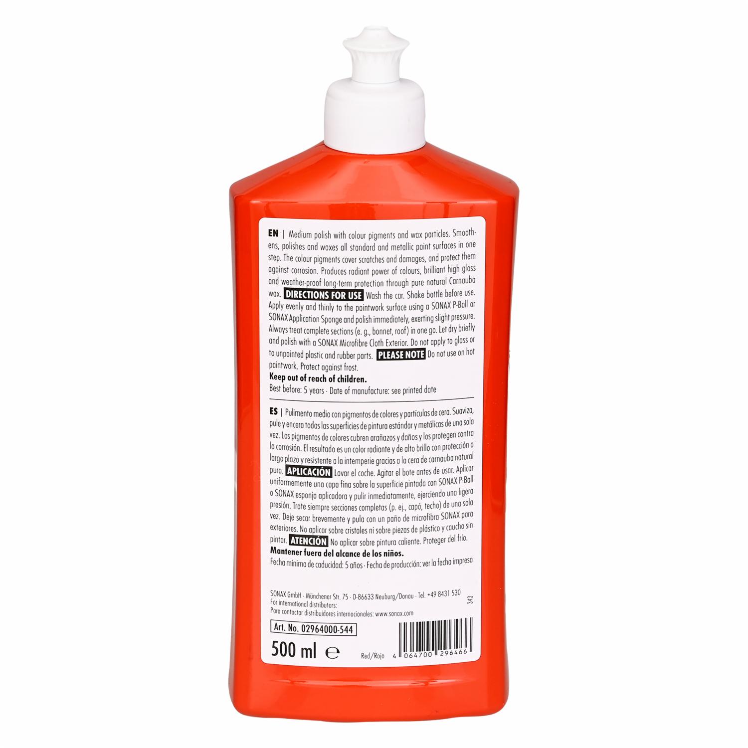 Cera Automotriz Y Pulimento Rojo SONAX 500 Ml