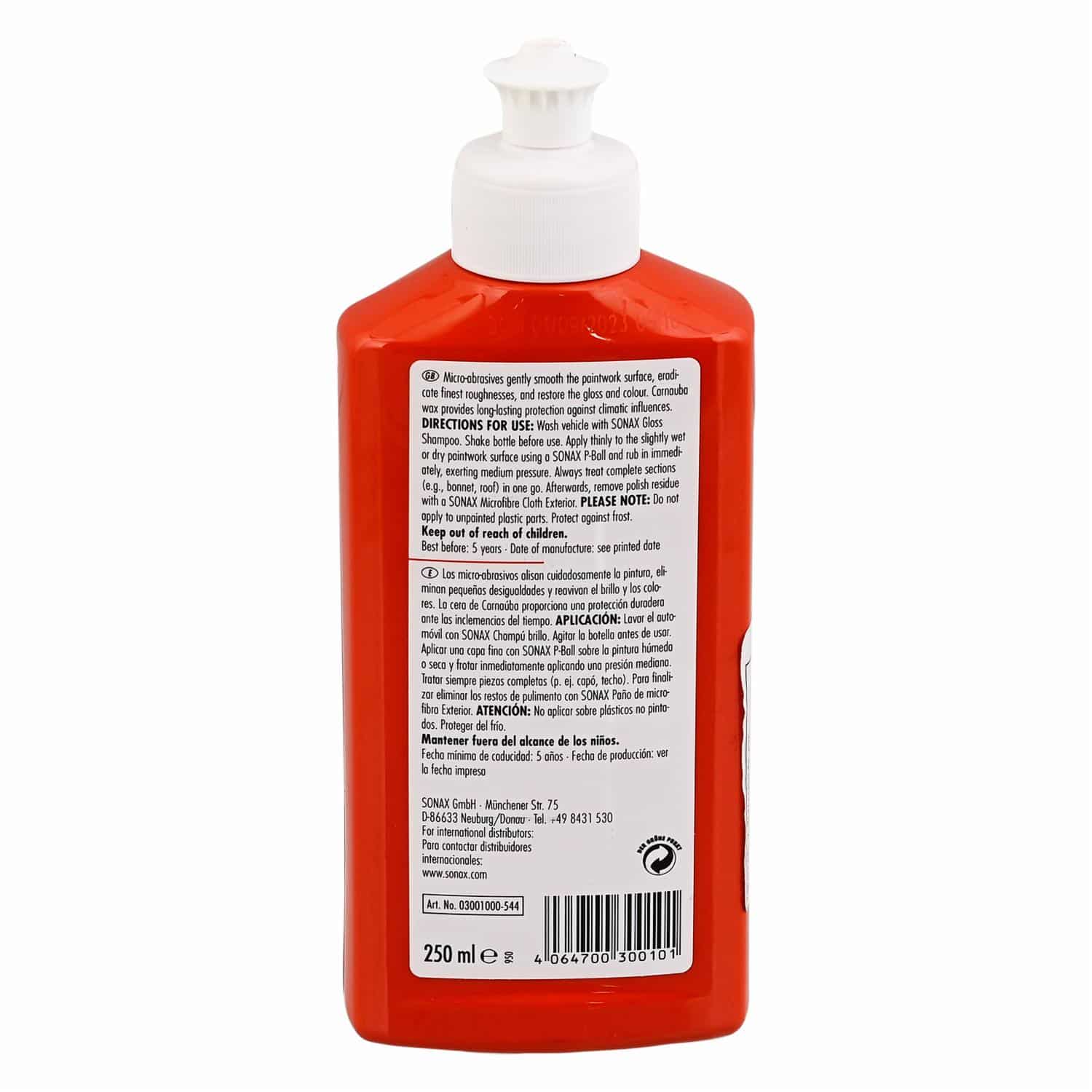 Autopulidor Para Vehículo SONAX 250 Ml - Imagen 2