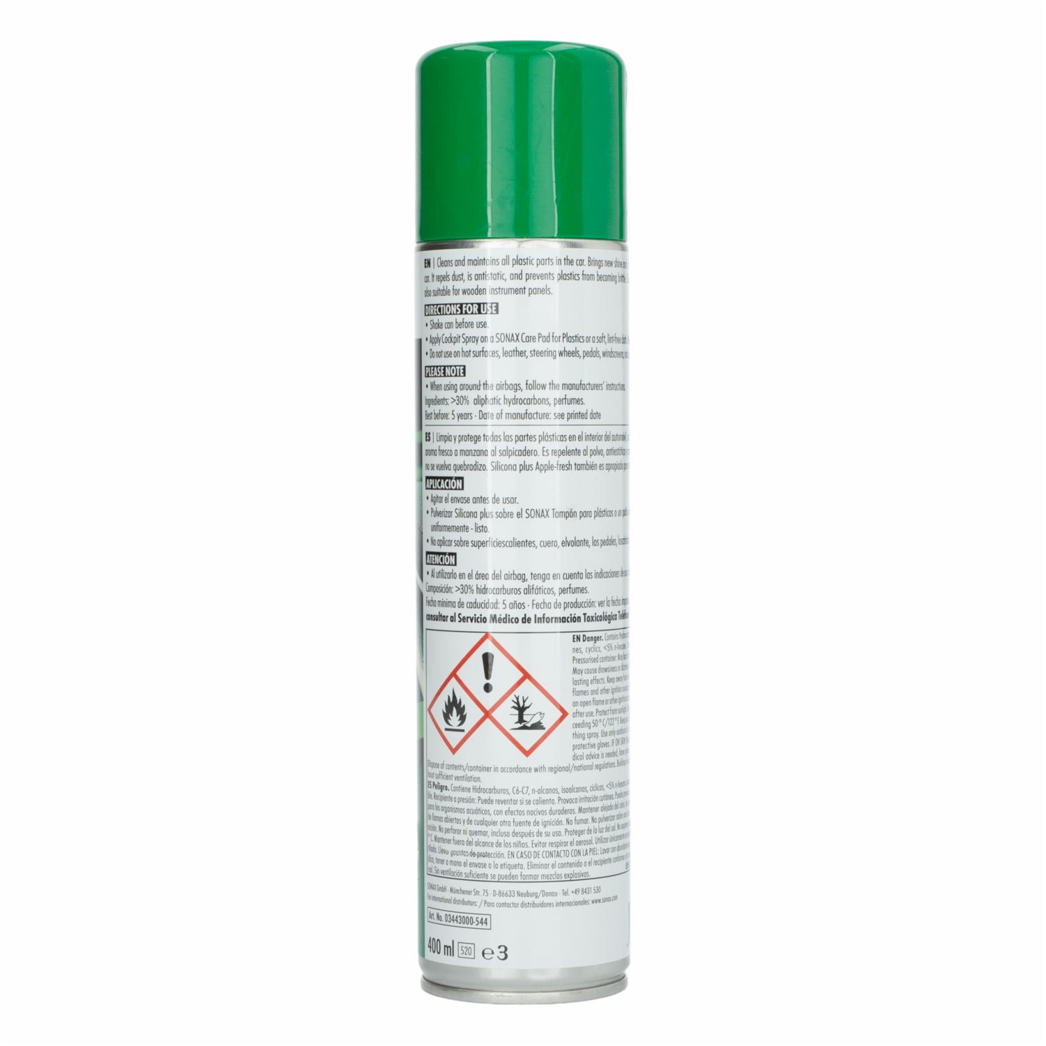 Silicona Automotriz Brillante Fragancia Manzana SONAX 400.00ml