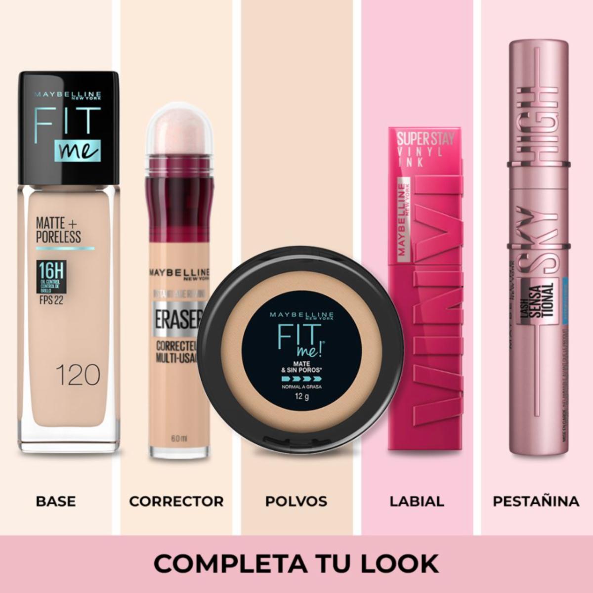 Base De Maquillaje Líquida Fit Me Mate + Poreless Fps 22 Tono 120 Classic Ivory MAYBELLINE NEW YORK - Imagen 7