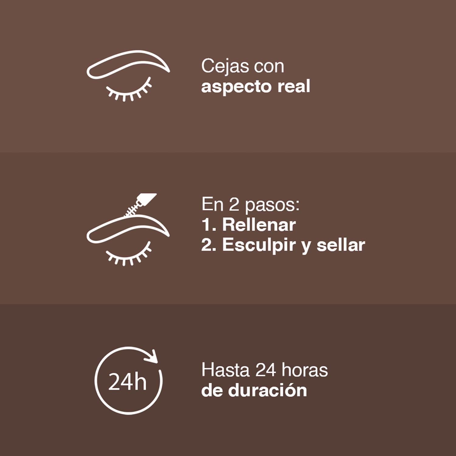 Lápiz De Cejas Build A Brow Tono 260 Medium Brown MAYBELLINE NEW YORK 0,73 G - Imagen 5