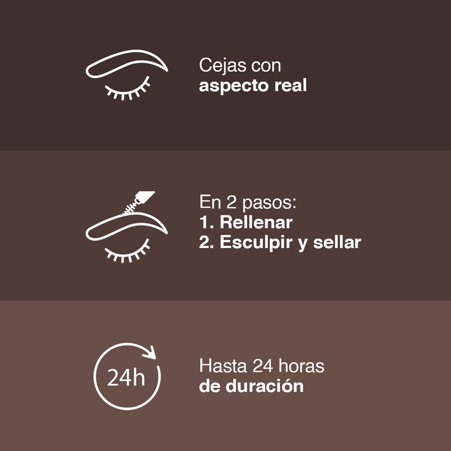 Lápiz De Cejas Build A Brow Tono 255 Deep Brown MAYBELLINE NEW YORK 0,73 G - Imagen 5